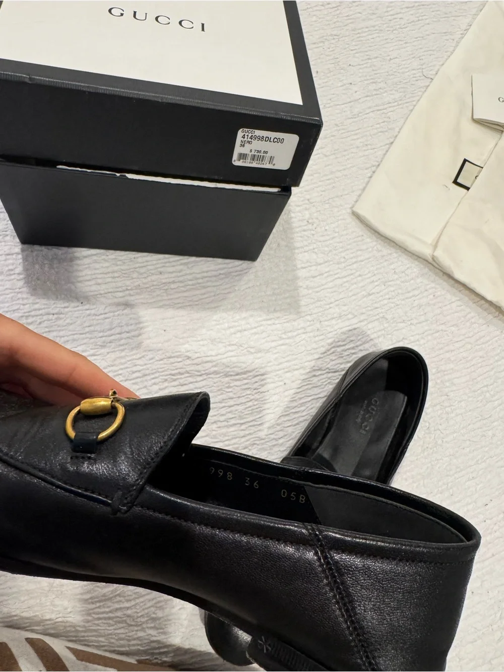 Gucci black leather